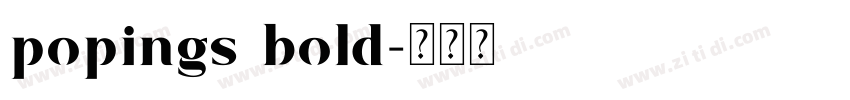 popings bold字体转换